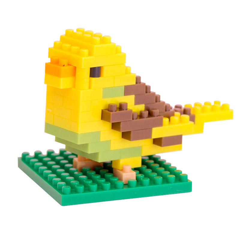 3Pcs/set Mini Blocks Model Size Animal Blocks Anime DIY Micro Building Block Toys Kids Gifts