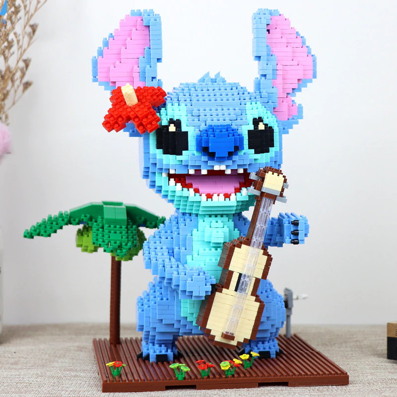 3Pcs/set Mini Blocks Model Size Animal Blocks Anime DIY Micro Building Block Toys Kids Gifts