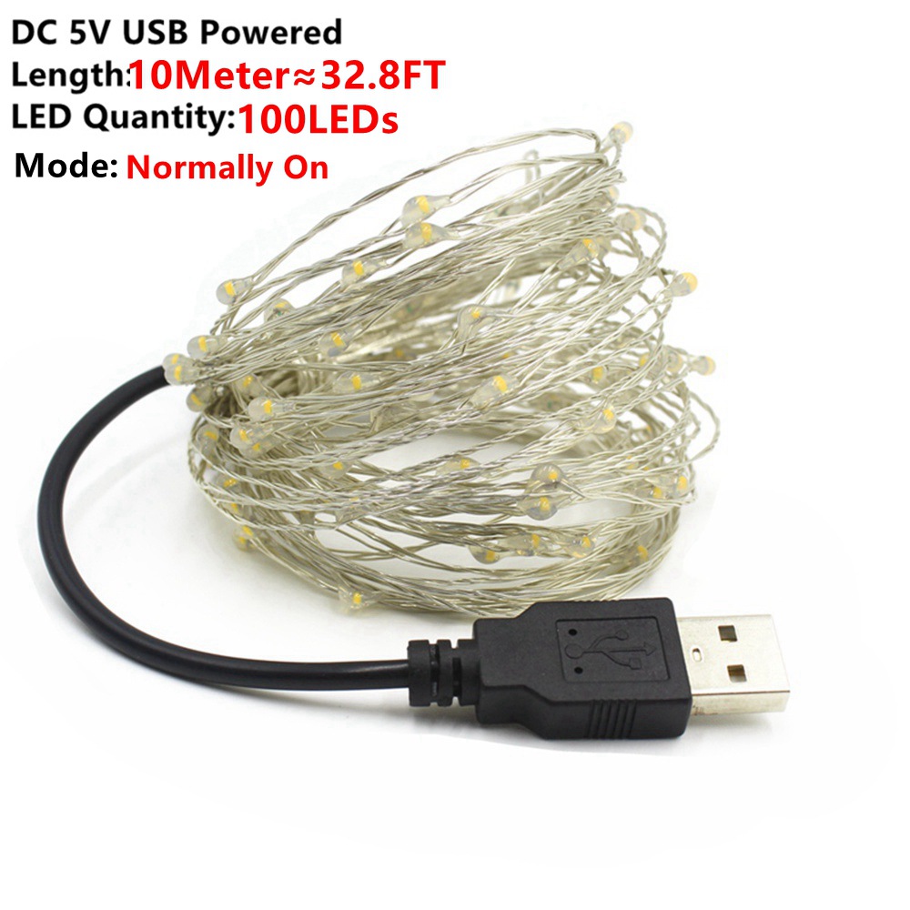 USB/Battery Power Ball LED String Lights Garland Lights Waterproof Outdoor Lamp Wedding Garden Fairy Lights Christmas Decor Fairy Lights 100LED String Lights Remote Control Timer Twinkle String Li