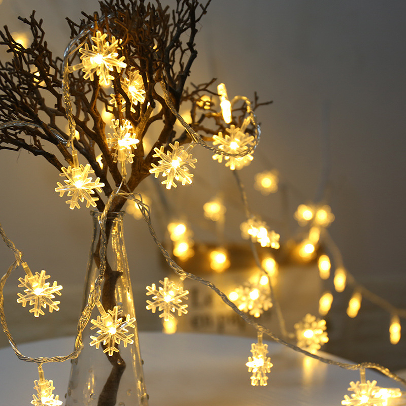 Snowflake String Lights Christmas Tree Fairy Garlands Curtain light Outdoor for Xmas Party decor