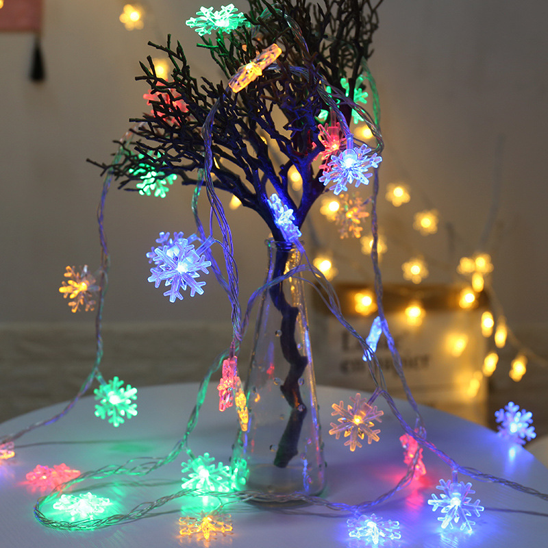 Snowflake String Lights Christmas Tree Fairy Garlands Curtain light Outdoor for Xmas Party decor