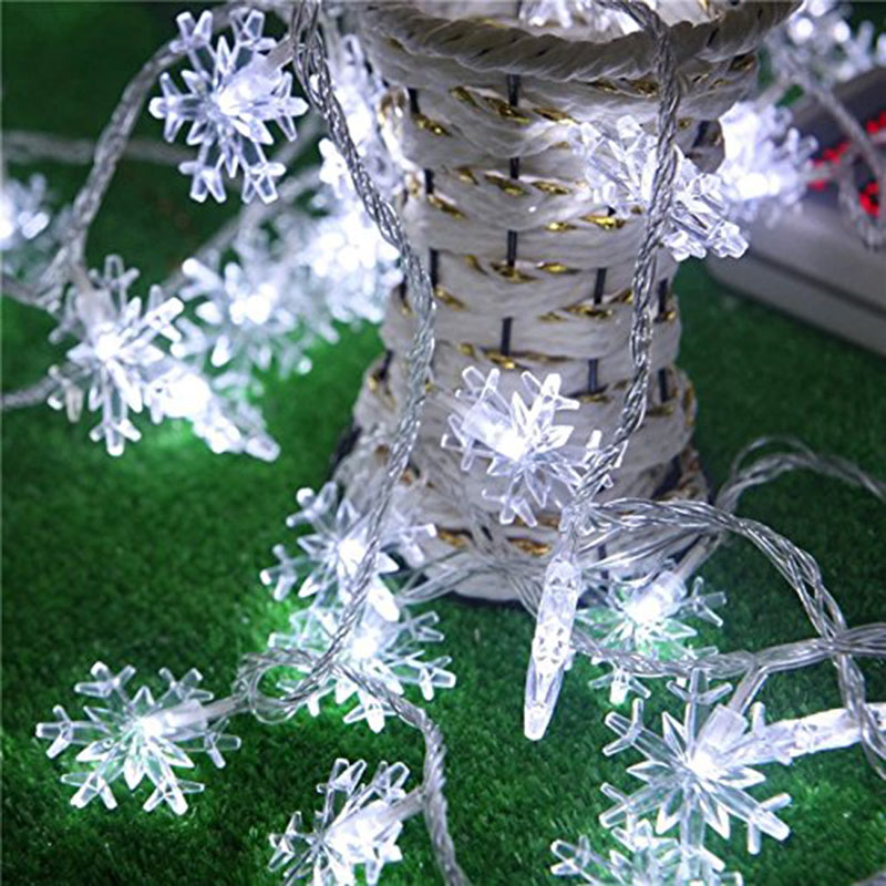 Snowflake String Lights Christmas Tree Fairy Garlands Curtain light Outdoor for Xmas Party decor