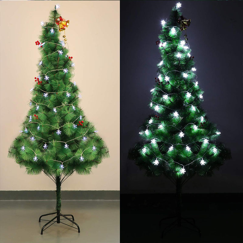 Snowflake String Lights Christmas Tree Fairy Garlands Curtain light Outdoor for Xmas Party decor