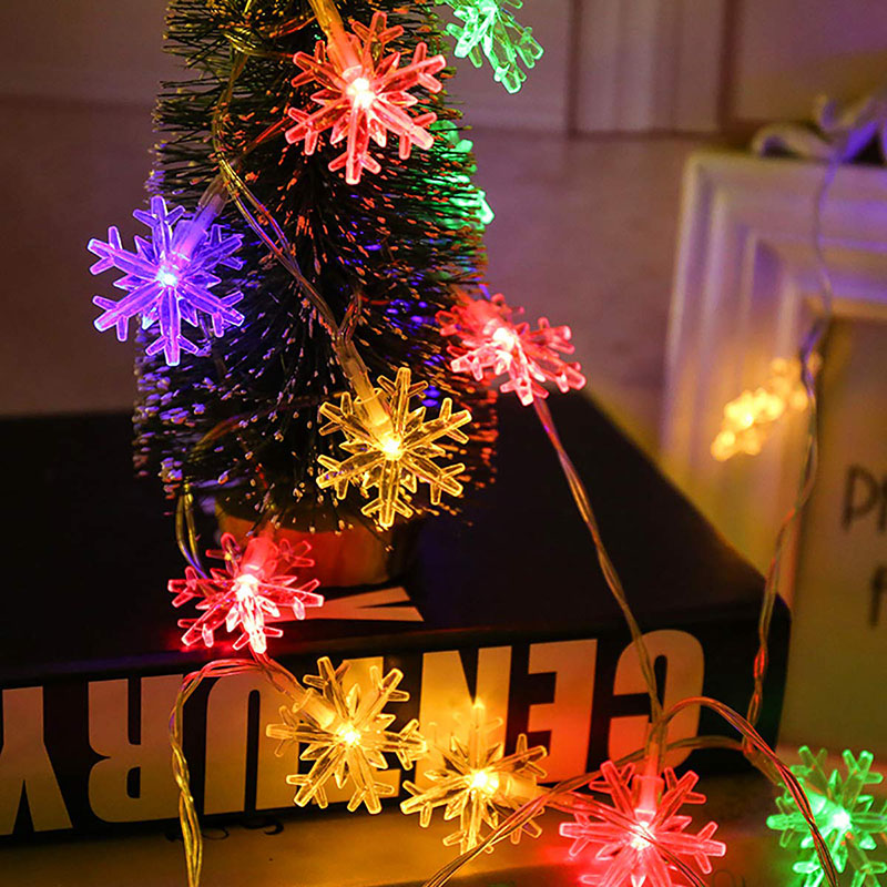 Snowflake String Lights Christmas Tree Fairy Garlands Curtain light Outdoor for Xmas Party decor