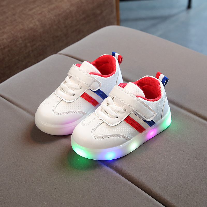 Spring Baby boy fashion light board shoes casual shoes girl kids LED flash sneakers
