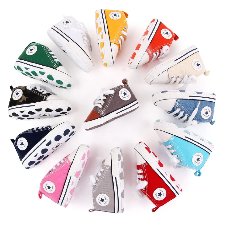 Infant & Toddler Unisex Anti-Slip Canvas Sport Sneakers - Perfect First Walkers for Newborn Babies & Little Ones in Kenya - Breathable & Flexible Design for Safe Learning Steps