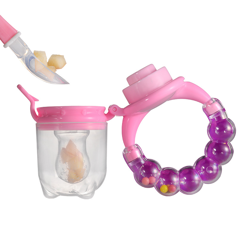 Nice Baby 1Pcs Fresh Food Nibbler Baby Pacifiers Feeder Kids Fruit Feeder Nipples Feeding Safe Baby Nipple Pacifier auxiliary food rattle fruit loose teether  Train your baby to eat independently