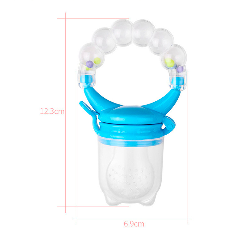 Nice Baby 1Pcs Fresh Food Nibbler Baby Pacifiers Feeder Kids Fruit Feeder Nipples Feeding Safe Baby Nipple Pacifier auxiliary food rattle fruit loose teether  Train your baby to eat independently