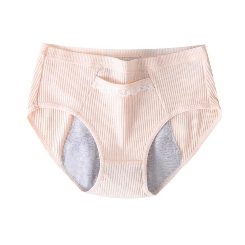 4Pcs/Set Menstrual Panties Cotton Women&apos;s Underwear Leak Proof Incontinence Mid-Waist Sexy Intimates