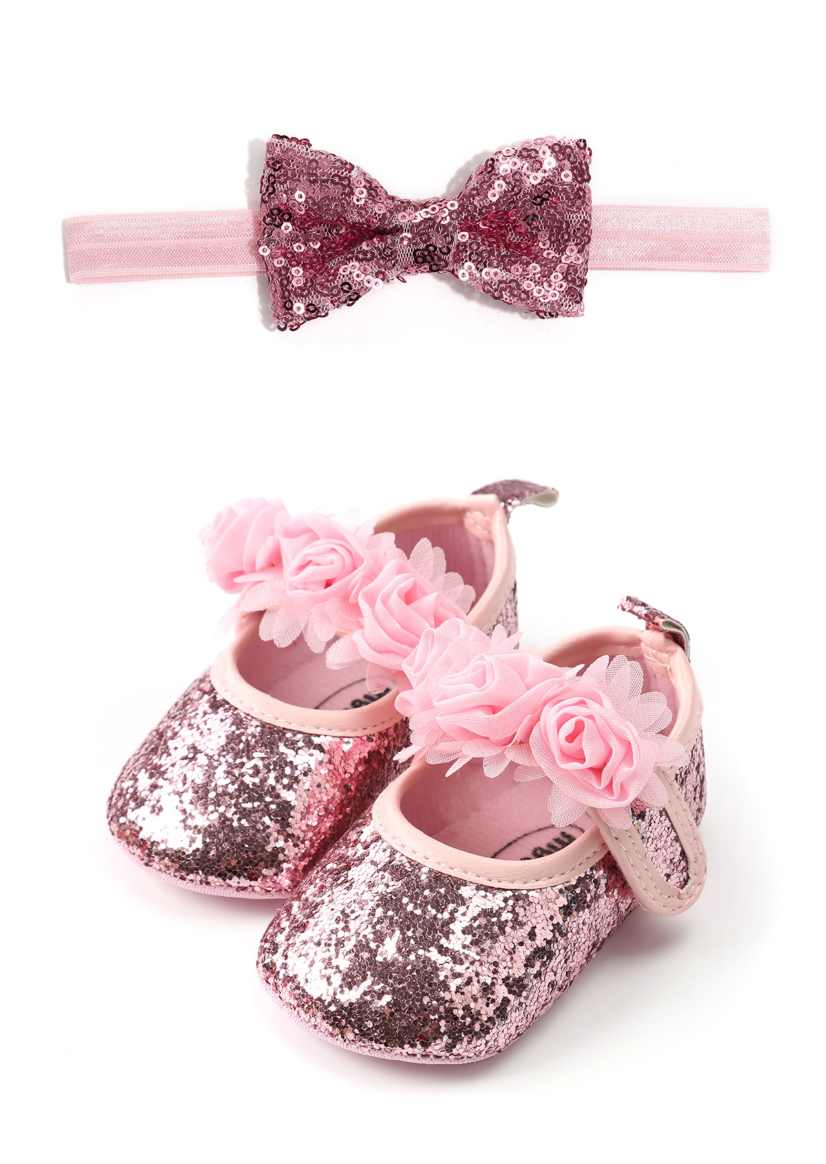 Sequins baby princess shoes baby matching suit spring &amp; summer princess shoes tiara headband