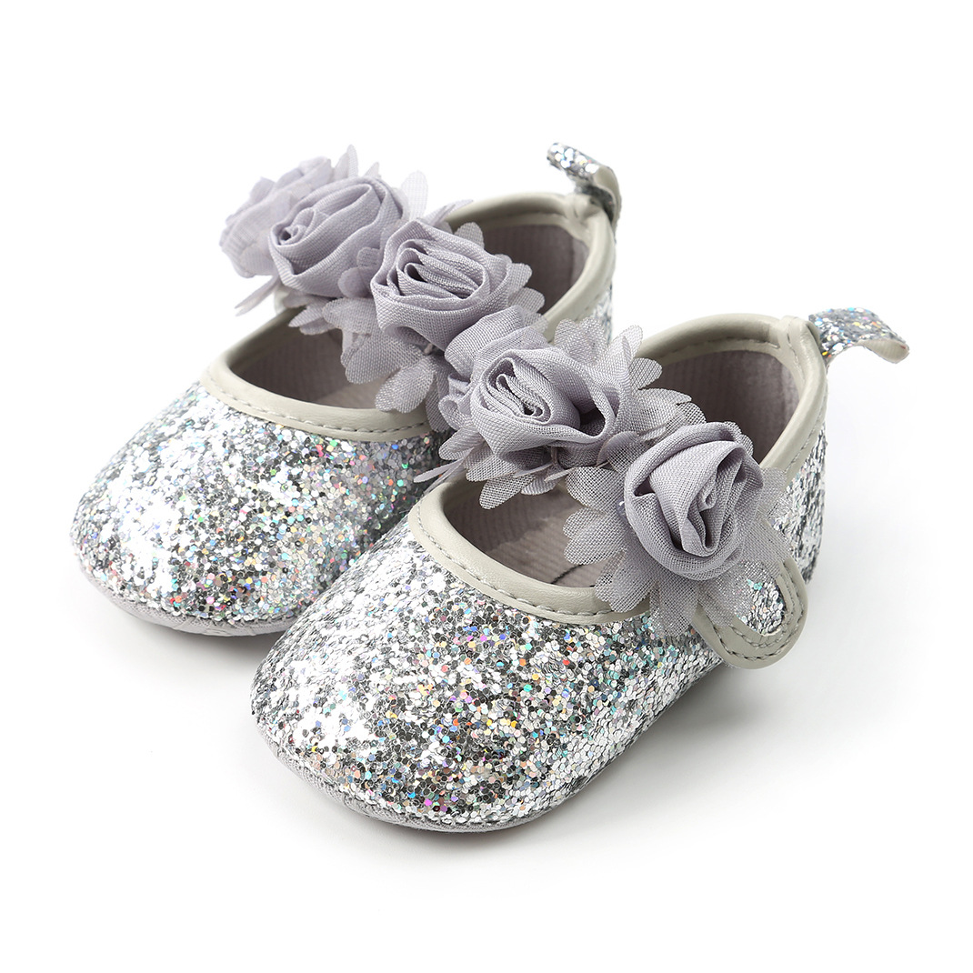 Sequins baby princess shoes baby matching suit spring &amp; summer princess shoes tiara headband