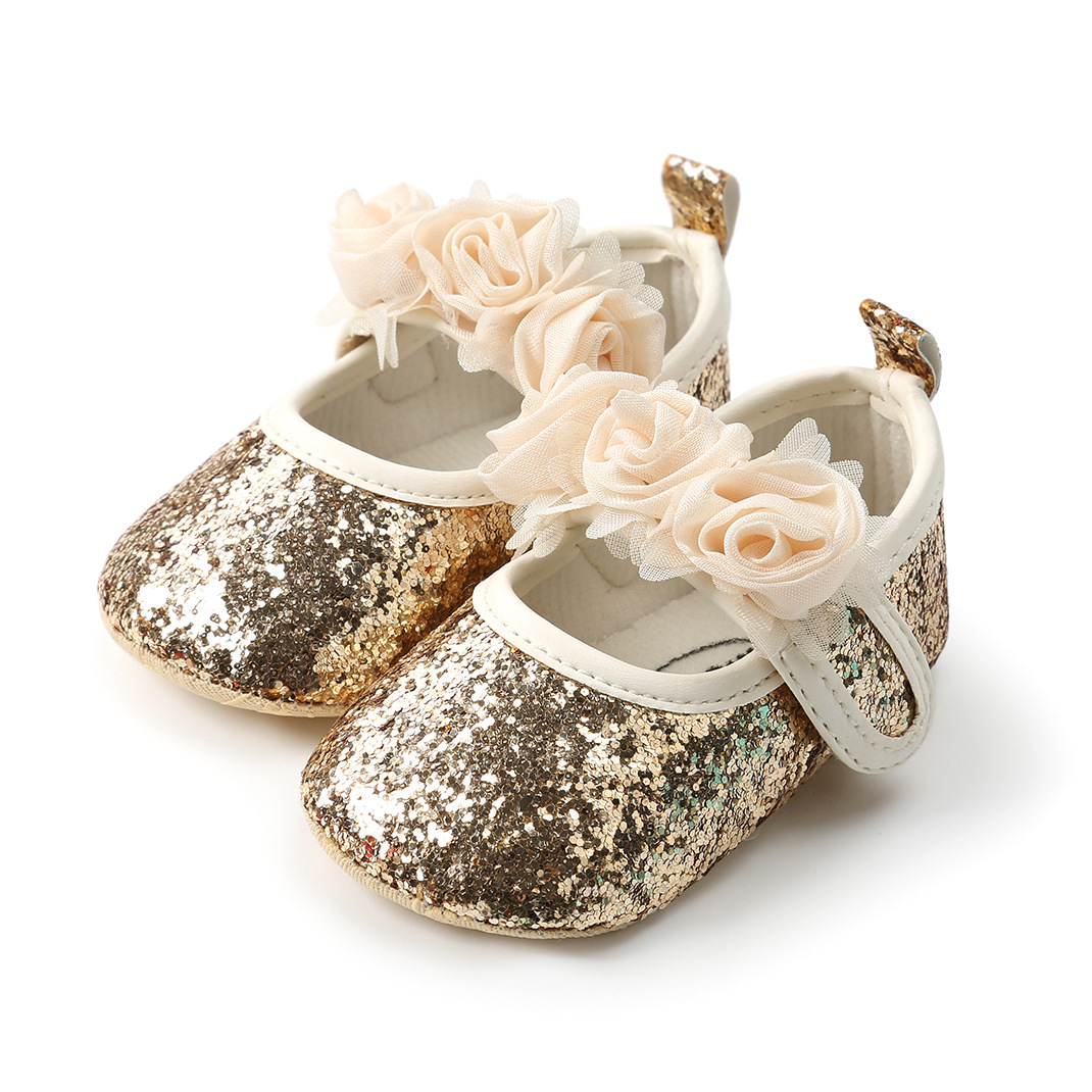 Sequins baby princess shoes baby matching suit spring &amp; summer princess shoes tiara headband