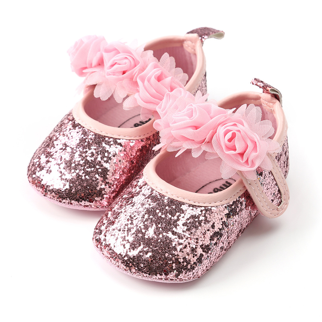 Sequins baby princess shoes baby matching suit spring &amp; summer princess shoes tiara headband