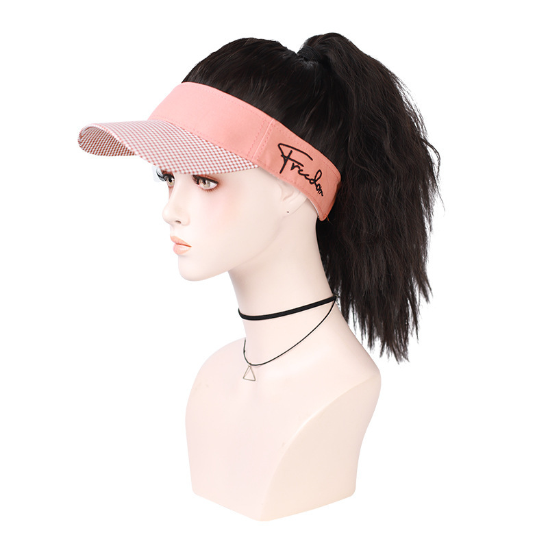 Wig camouflage baseball cap women ins street fashion duck tongue cap women leisure golf cap