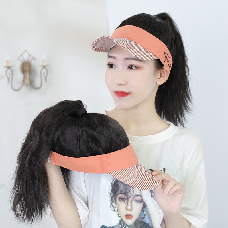 Wig camouflage baseball cap women ins street fashion duck tongue cap women leisure golf cap