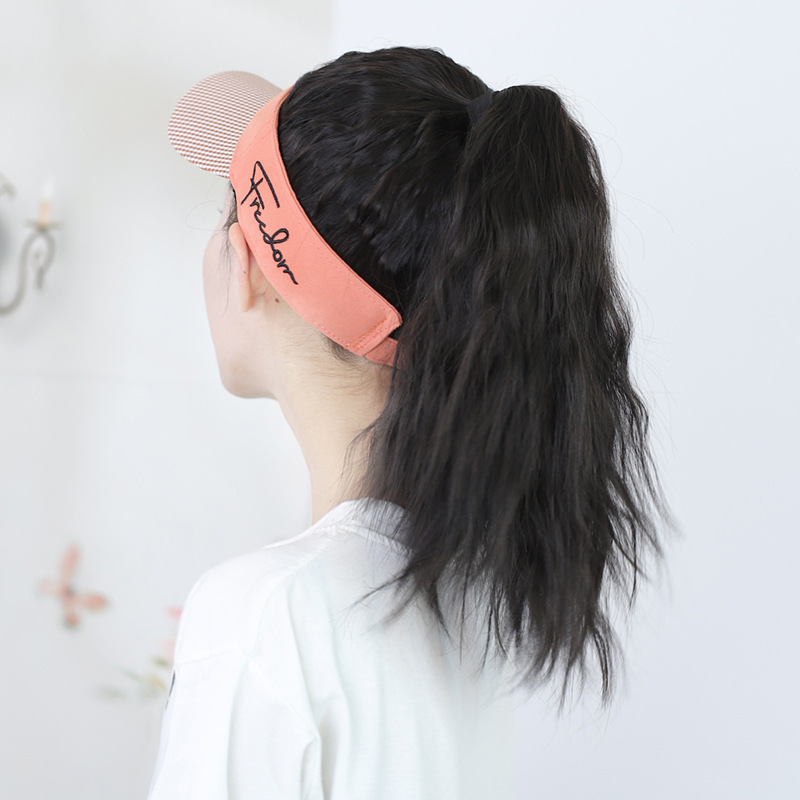 Wig camouflage baseball cap women ins street fashion duck tongue cap women leisure golf cap