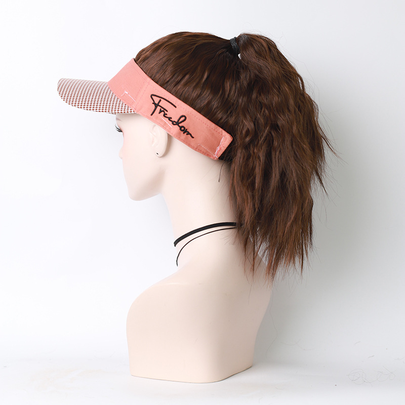 Wig camouflage baseball cap women ins street fashion duck tongue cap women leisure golf cap
