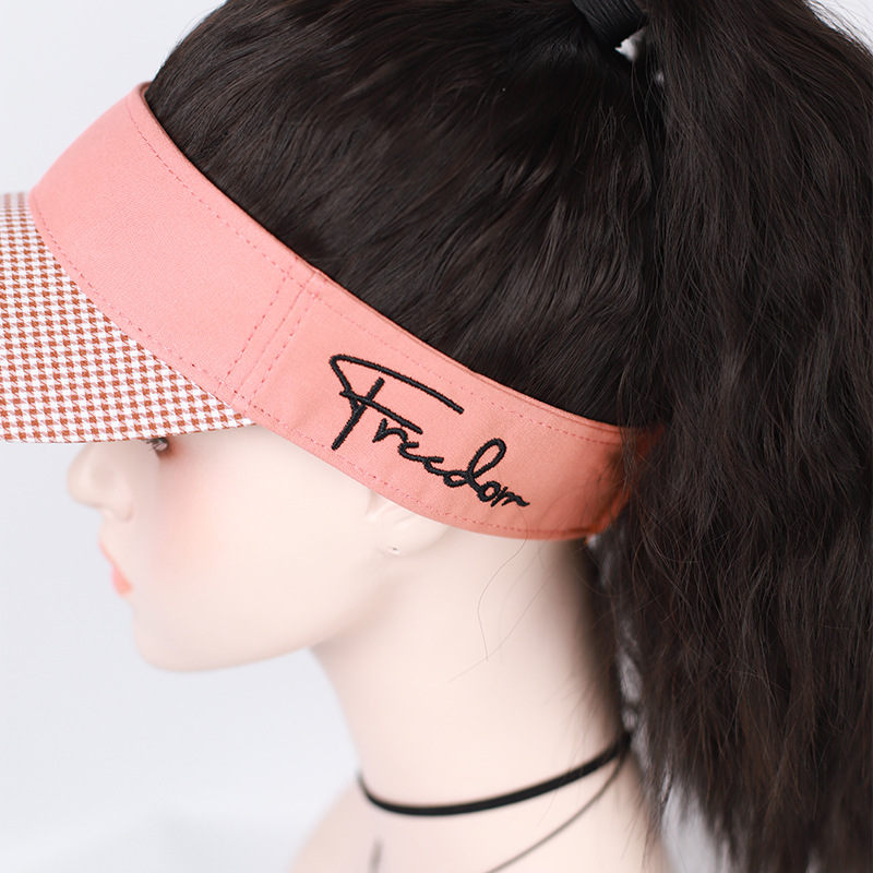 Wig camouflage baseball cap women ins street fashion duck tongue cap women leisure golf cap