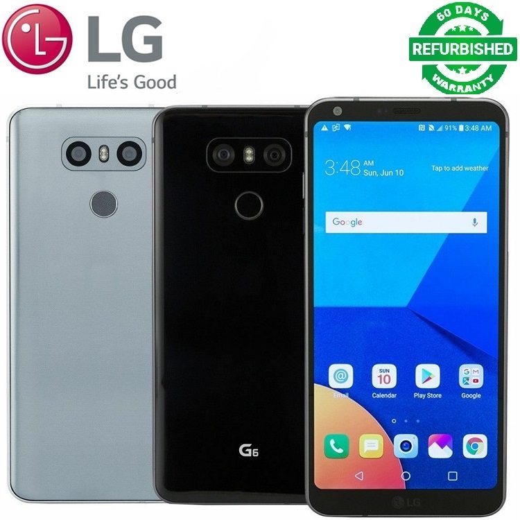 Refurbished Phone LG G6 Dual Sim  / Single Sim  64GB ROM 4GB RAM 5.7 Inches Camera 13.0MP LTE 4G Clean Mobile Phone