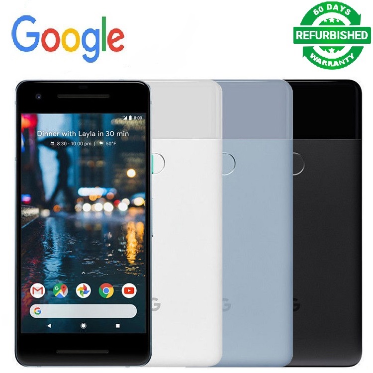 Refurbished Phone Google Pixel 2 4G LTE 64GB 128GB 5.0&apos;&apos; Snapdragon 835 Octa Core Android Mobile phone