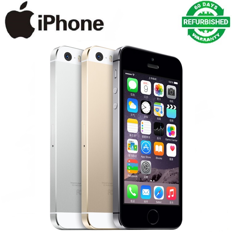refurbished phone apple iphone 5s 16GB + 1GB with fingerprint mobile phone Smart Phone 4.0 inch 8MP+1.2MP 2G/3G/4G LTE iphone5s Single sim less than1560 mAh original
