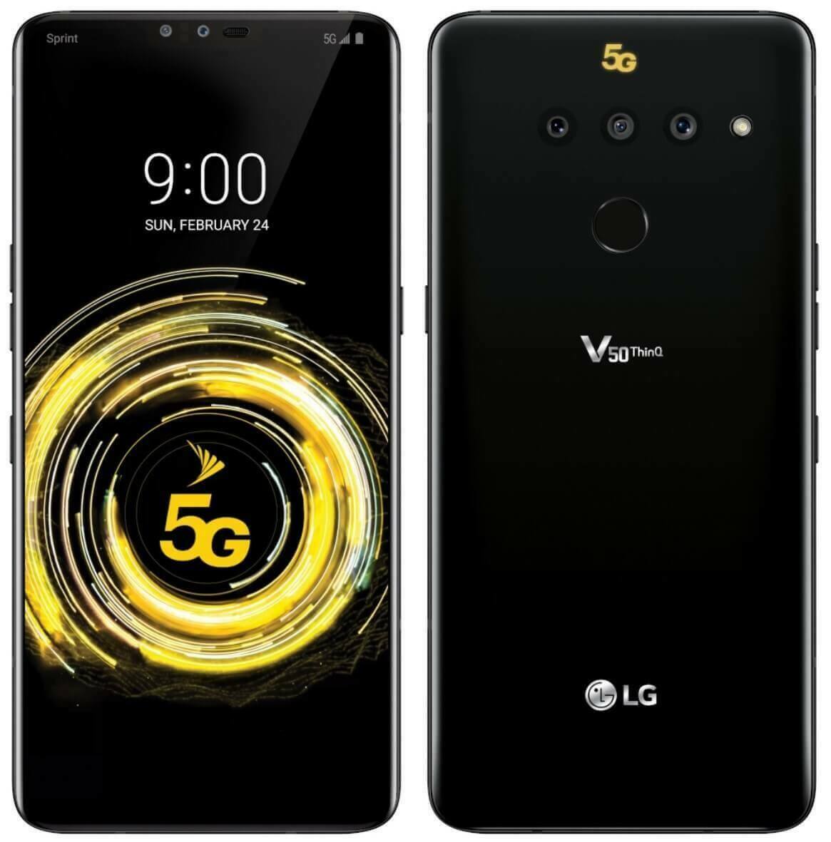 Refurbished LG V50 ThinQ 5G 128GB + 6GB RAM Snapdragon 855 6.4 inches Mobile Phone Single Sim and Single Screen Clean Smartphone