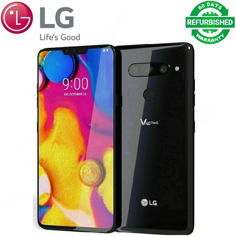 Refurbished Phone LG V40 ThinQ 128GB 64GB + 6GB RAM Dual Sim / Single Sim Snapdragon 845 6.4 inches Android Mobile Smartphone