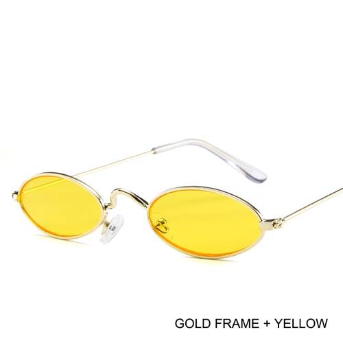 2018 New Vintage Trendy Small Oval Frame Sunglasses Women&apos;s Retro Fashion Shades  dress up Glasses
