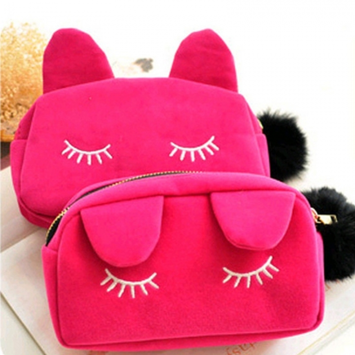 Fashion Cosmetics Makeup Hand Bags Cartoon Storage Pencil Pouch Cases