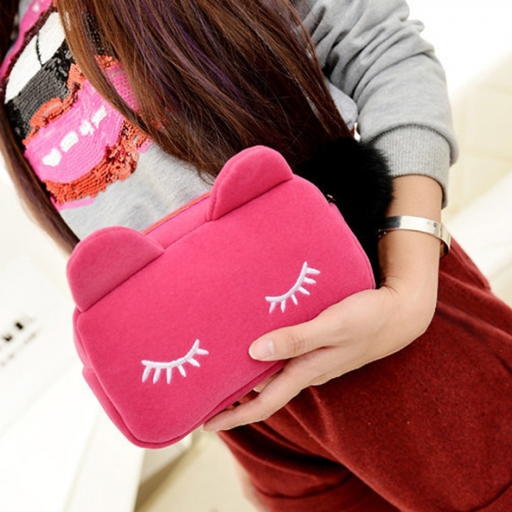 Fashion Cosmetics Makeup Hand Bags Cartoon Storage Pencil Pouch Cases