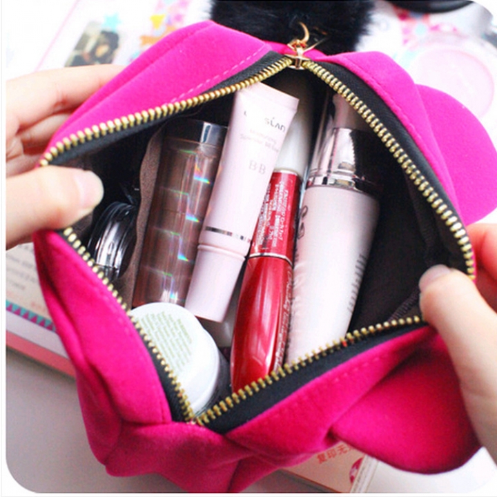 Fashion Cosmetics Makeup Hand Bags Cartoon Storage Pencil Pouch Cases