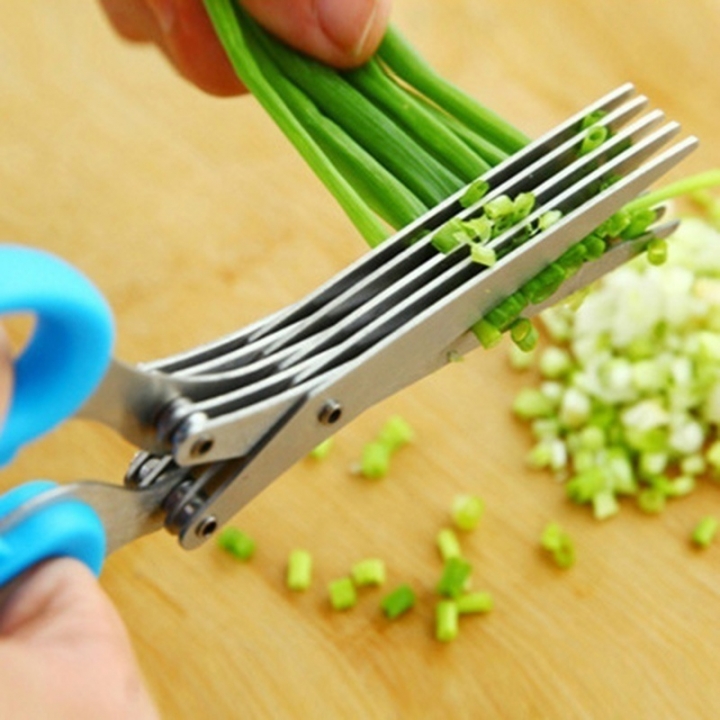 Multi-functional Stainless Steel Kitchen Knives Multi-Layers Scissors Cut Scissors Cooking Tools
