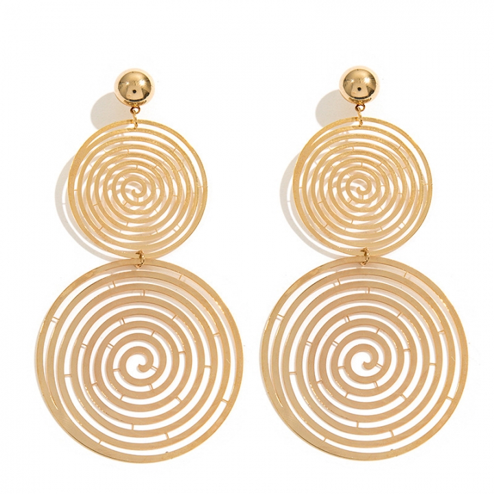 Double Geometric Round Circel Earrings Simple Elegant Hoop Women Earrings Geometric Ear Hoop Jewelry