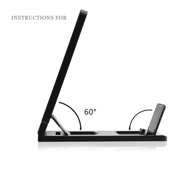 Screen magnifier 3D Movie Amplifiers 3X Zoom Enlarged Phone Screen Video Radiation Eye desk magnif