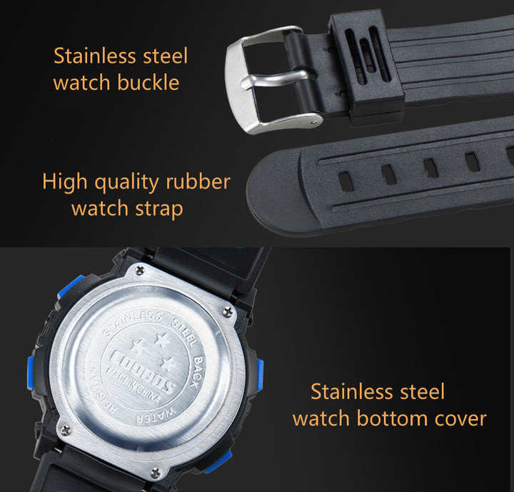 1pcs sports electronic watch led waterproof multifunction watches men and women or for kids