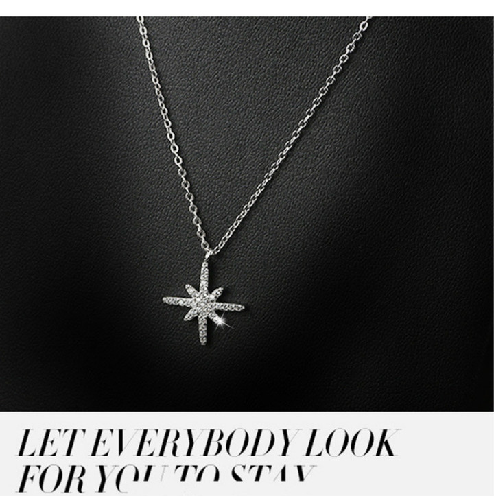 925 Sterling silver necklaces and pendants for women simple Japanese and Korean Silvery accessories