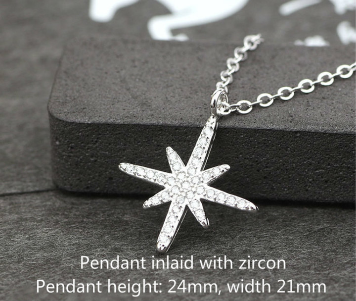 925 Sterling silver necklaces and pendants for women simple Japanese and Korean Silvery accessories