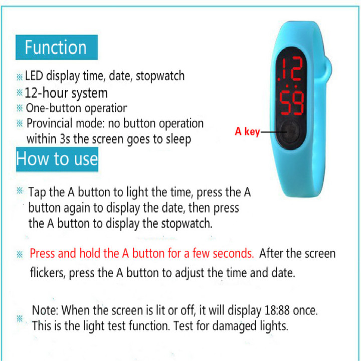 Leds bracelet watch sports fashion electronic bracelets watches watch for men and women