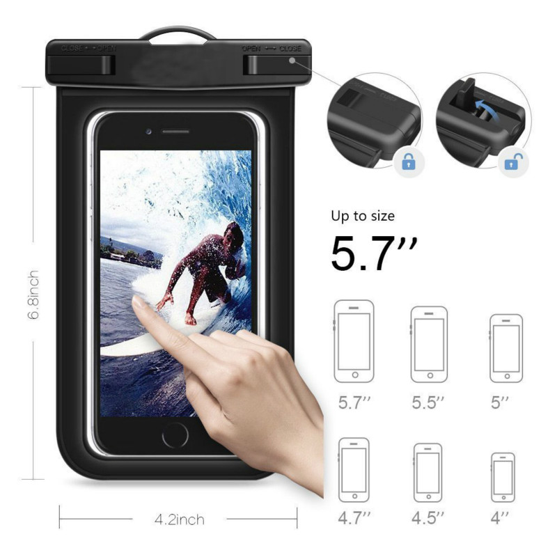 Transparent PVC Waterproof Phone Bag for ouotdoor drifting diving sealed swimming  waterproof bag