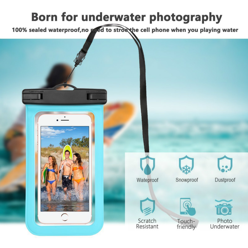 Transparent PVC Waterproof Phone Bag for ouotdoor drifting diving sealed swimming  waterproof bag