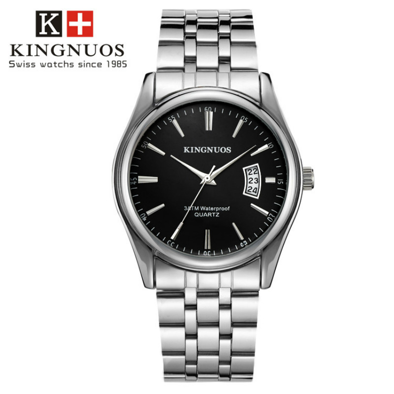 Hot sale watches fashion steel belt watchs calendar watch men love gift for fashion and business men