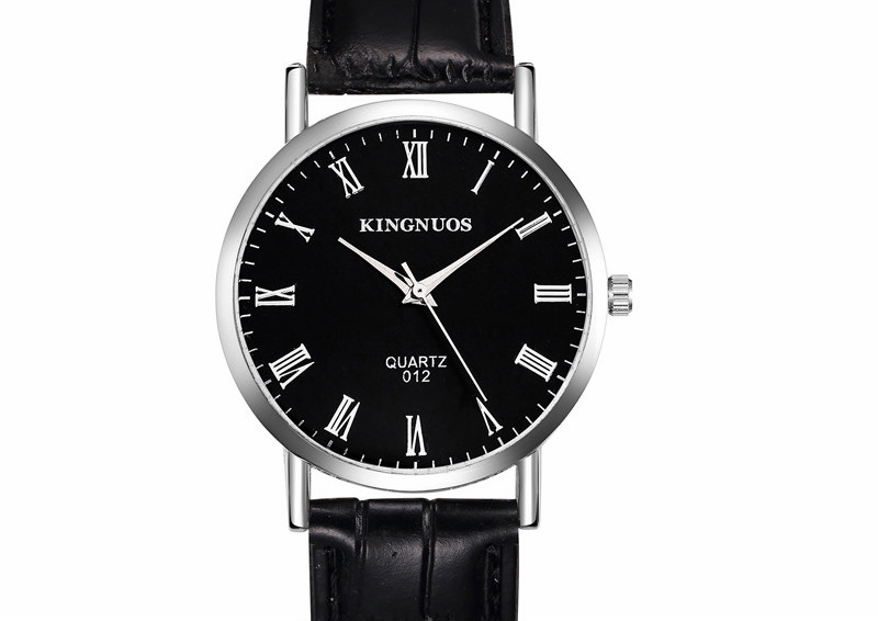 Korean style watches Roman Digital Trend Fashion Belt Men's Watch Student Ultra-thin Quartz Watch