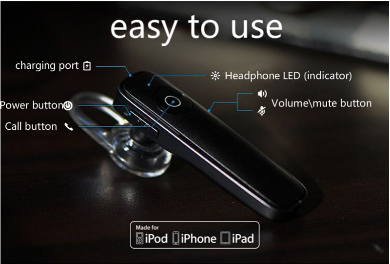 New Business bluetooth earphones Wireless bluetooth for mobile phone smartphone Usb charging