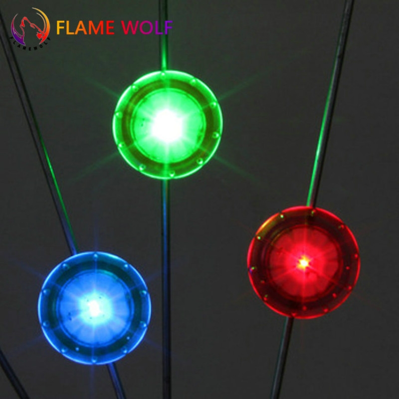 2PCS Bicycles spoke lights mountain bikes lamp led lights wheel decorative lights bikers accessories