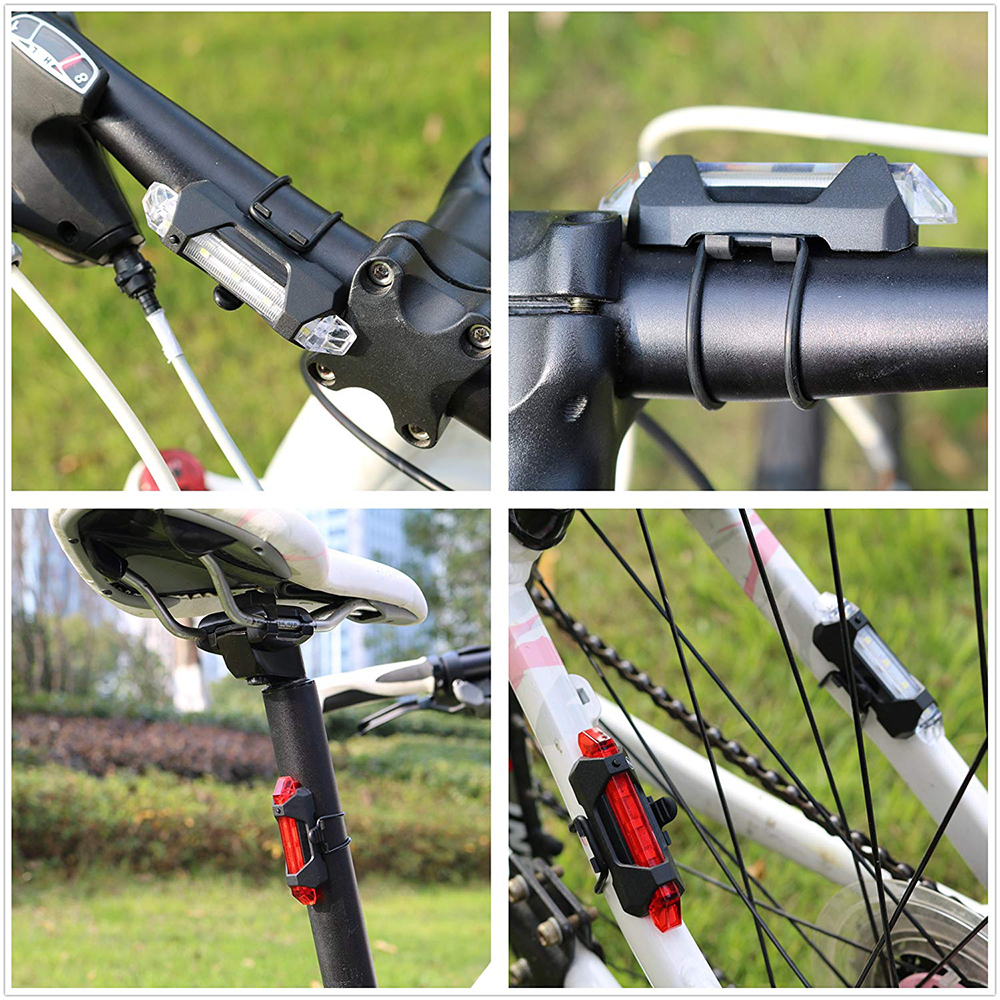 Bikes Bicycle light LED Taillight Rear Tail Safety Warning Cycling Portable Lights USB Rechargeable