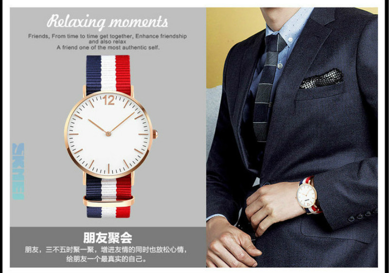 Quartz watches men fashion personality belt watch male student European and American style watche