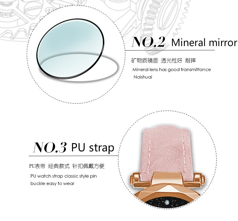 Star Sky 12 Diamond Belt watches women student ladies youth creative fashion watchs new arrival gift