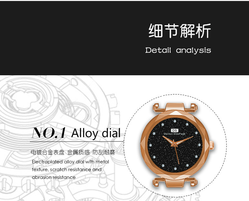 Star Sky 12 Diamond Belt watches women student ladies youth creative fashion watchs new arrival gift