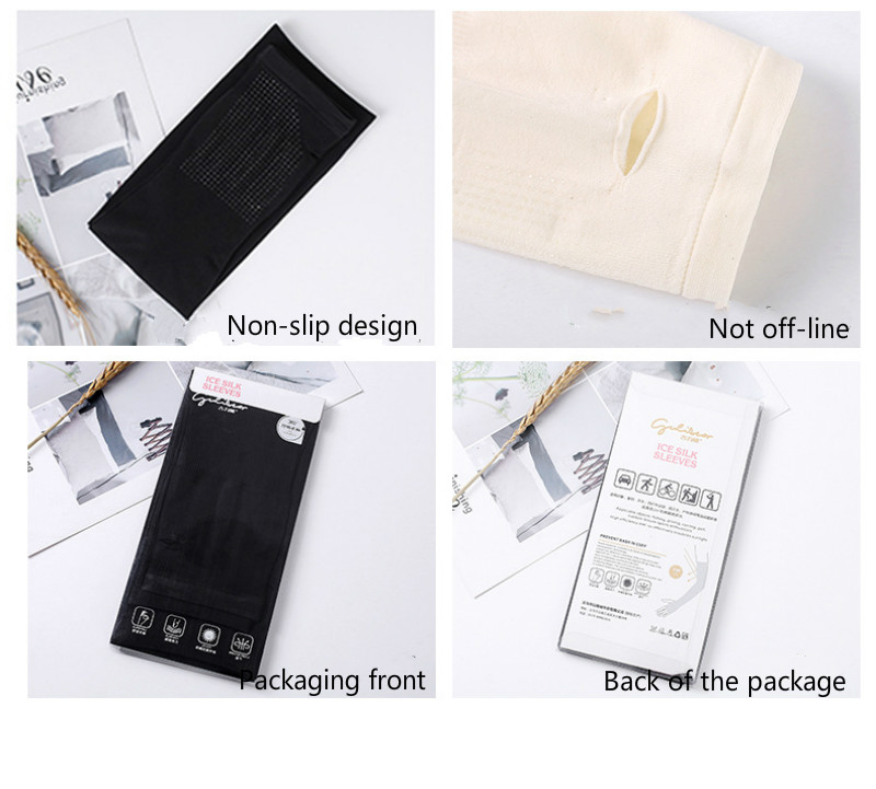 Summer ice silk sunscreen sleeves UV long men and women ice sleeves for driving and outdoors