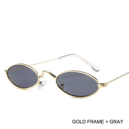 2018 New Vintage Trendy Small Oval Frame Sunglasses Women&apos;s Retro Fashion Shades  dress up Glasses